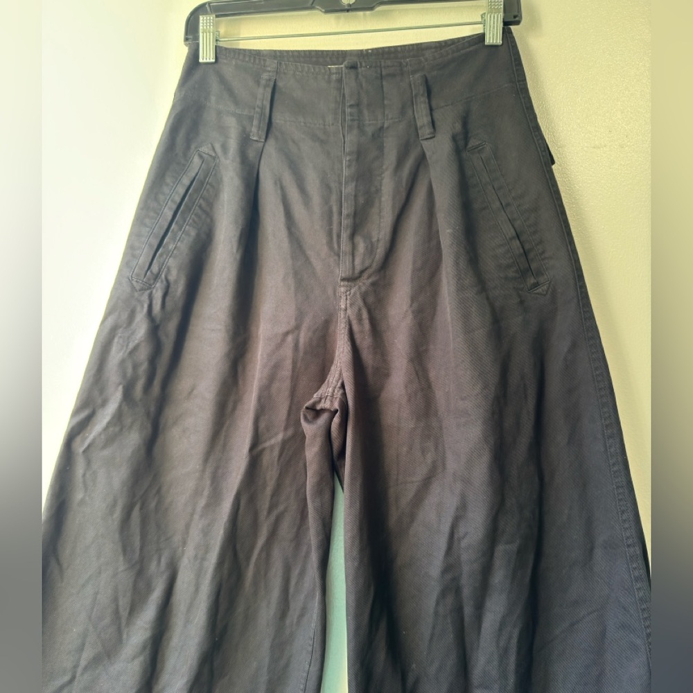 Isabel Marant Black Cropped Wide-Leg Pants - Picture 9 of 14